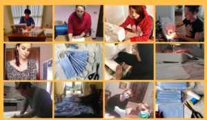 Mascherine: sarte al lavoro